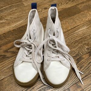 Old Navy Kids White Canvas Hi tops with Gum soles Size 13